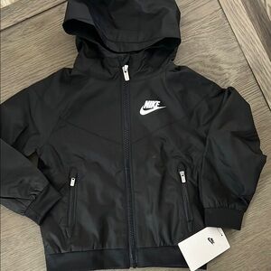 NWT Kids Nike Black Hooded Windbreaker 3T